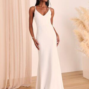 Lulus Infinite Glory White Maxi Dress - Size S